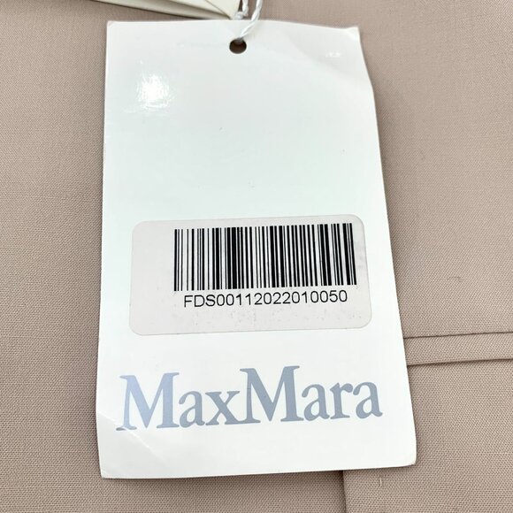 Max Mara Womens Khaki Wool Blend Long Sleeve Blazer Jacket Size L Made In Italy - Picture 6 of 7